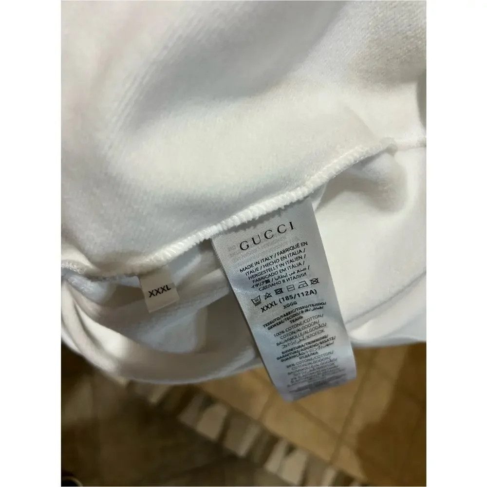 Men's Gucci cotton iconic embroidered web stripe logo hoodie size XXXL